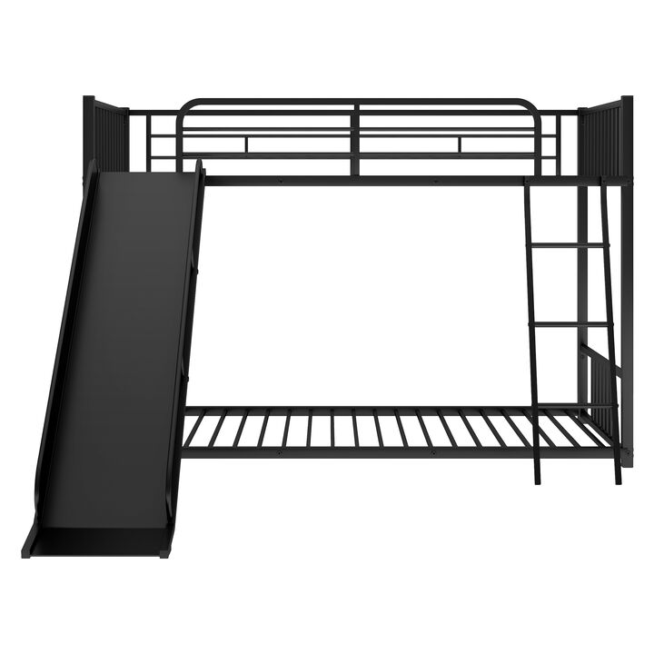 Merax Modern Bunk Bed with Slide Ladder