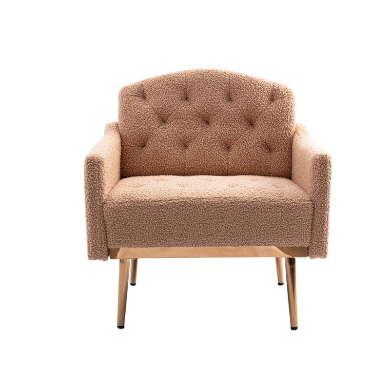 Accent Chair, leisure single sofa with Rose Golden feet