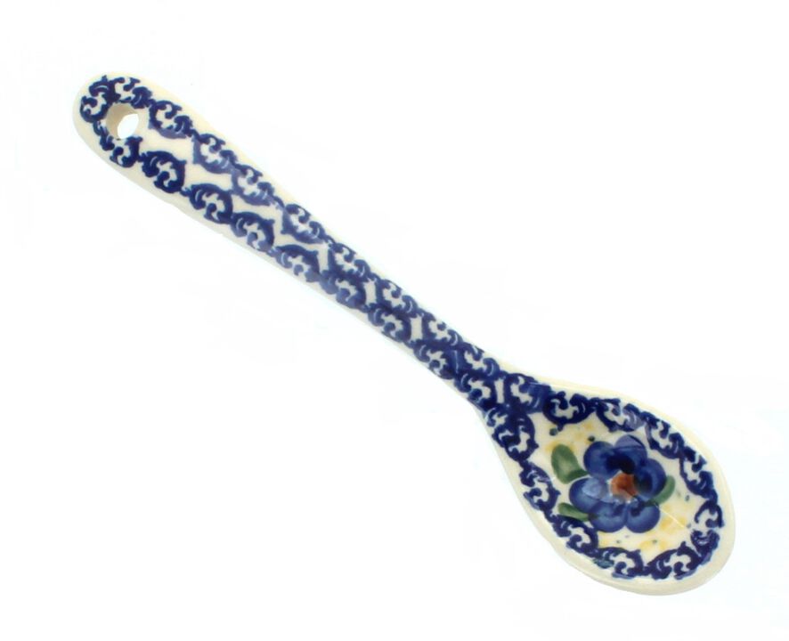 Blue Rose Polish Pottery Reindeer Delight Sugar Spoon