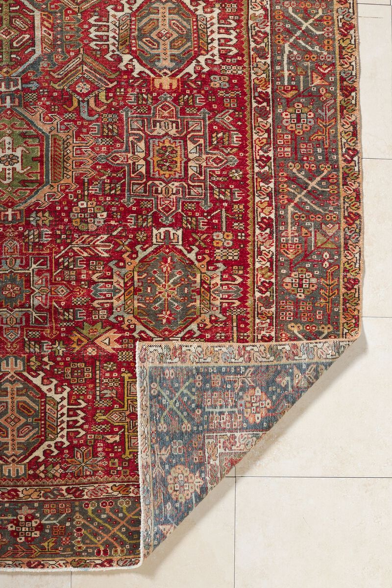 District Loom Vintage Persian Heriz Karaja Area Rug-Fenix