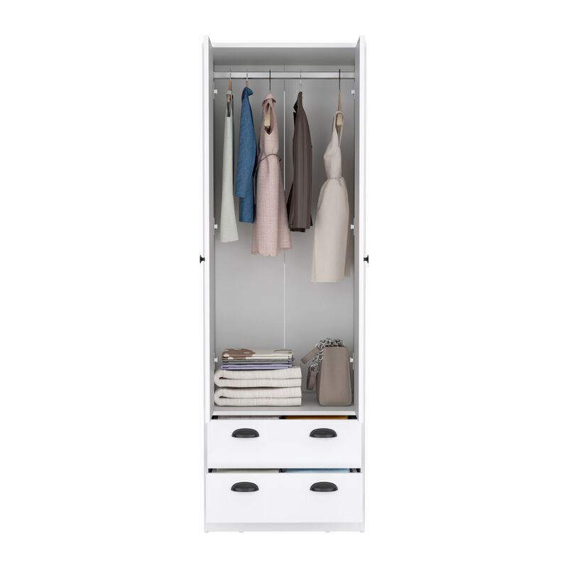 St Monans Armoire with Double Door and 2-Drawers -White