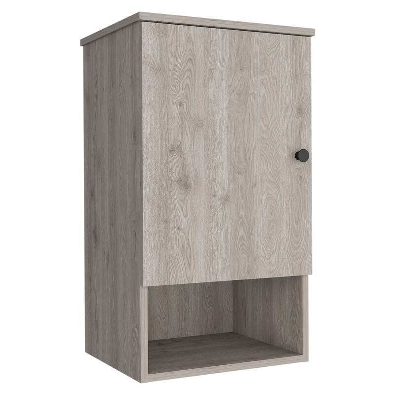 DEPOT E-SHOP Cottonwood Medicine Single Door Cabinet, Three Shelves, Light Gray