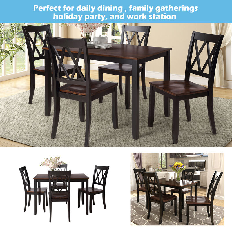 Merax Home Kitchen Dining Table Set with Chairs