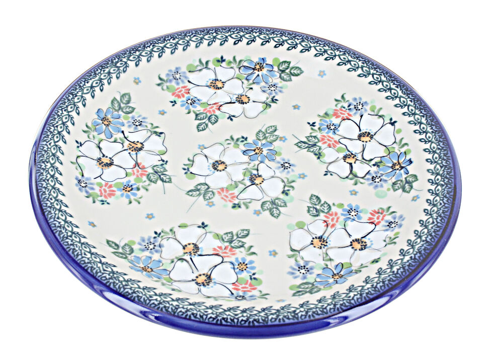 Blue Rose Polish Pottery Tahiti Dinner Plate