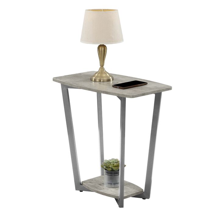 Graystone End Table with Shelf