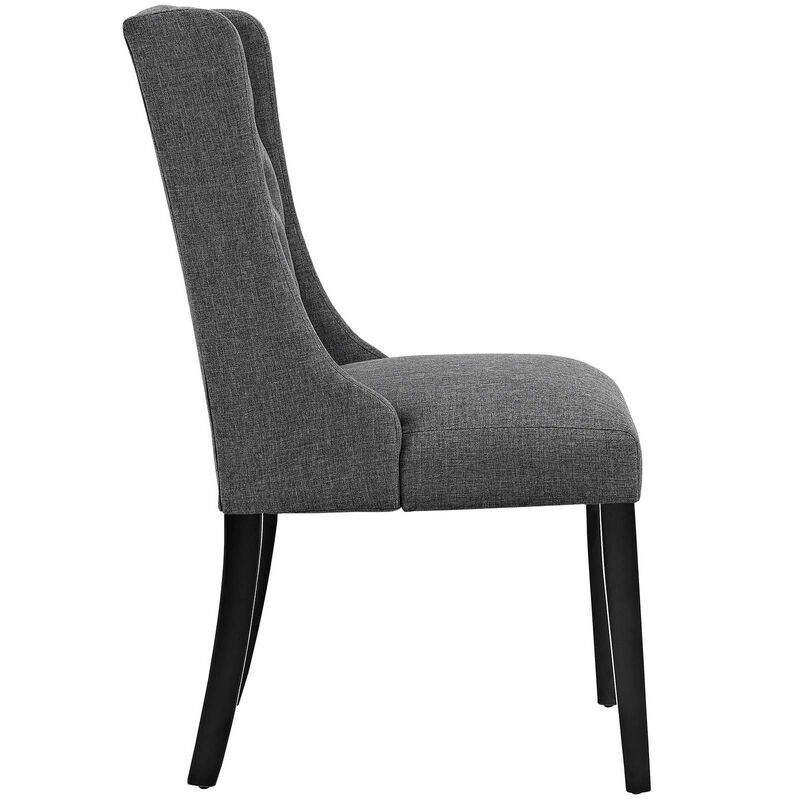Baronet Fabric Dining Chair, Gray-Benzara