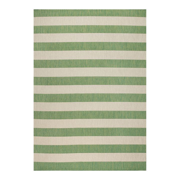 Negril Two Tone Wide Stripe Indoor/Outdoor Area Rug