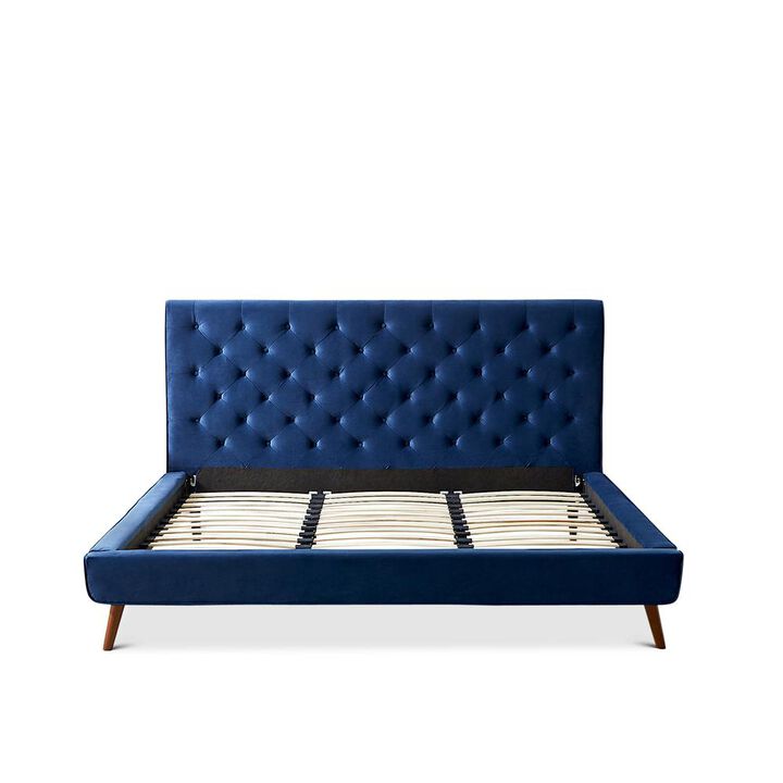 Ashcroft Furniture Co Dillon King Velvet Platform Bed