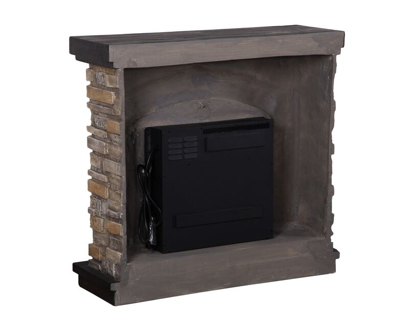 FESTIVO 36" Faux Stone Freestanding Electric Fireplace w/ Remote Control