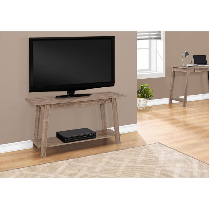 Monarch Specialties I 2736 Tv Stand, 42 Inch, Console, Media Entertainment Center, Storage Shelves, Living Room, Bedroom, Laminate, Brown, Contemporary, Modern