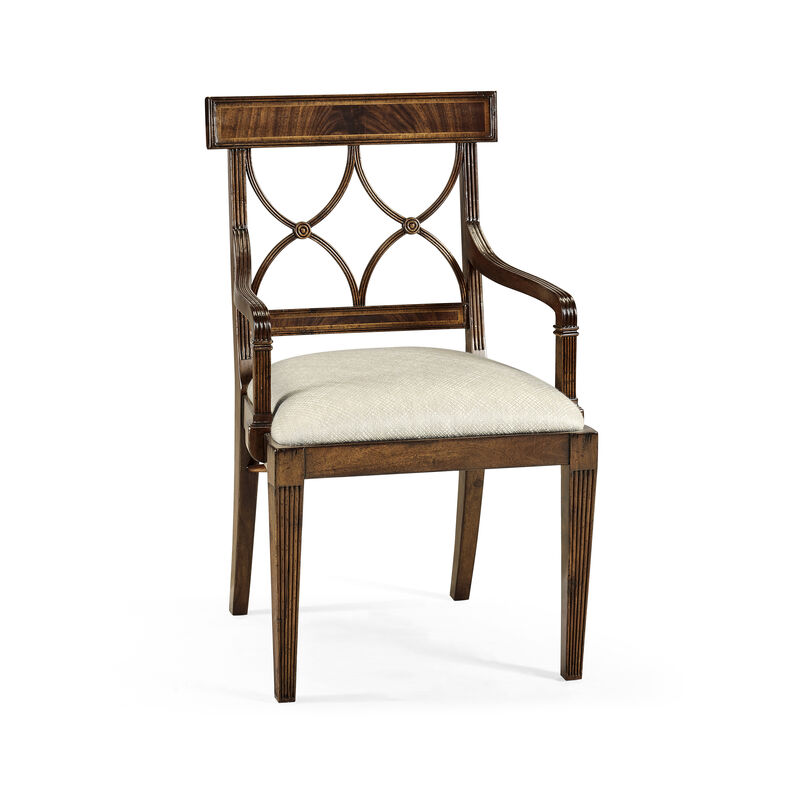 Regency Curved Back Arm Chair