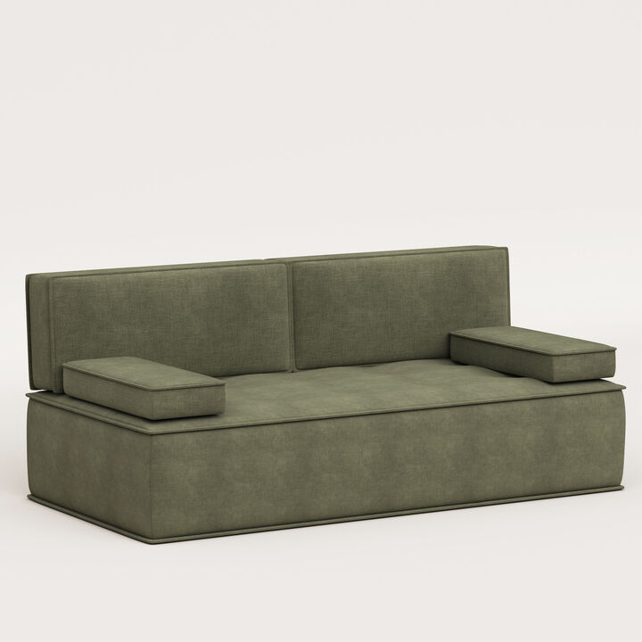 Fabric Convertible Sofa Bed for Living Room & Bedroom 79"