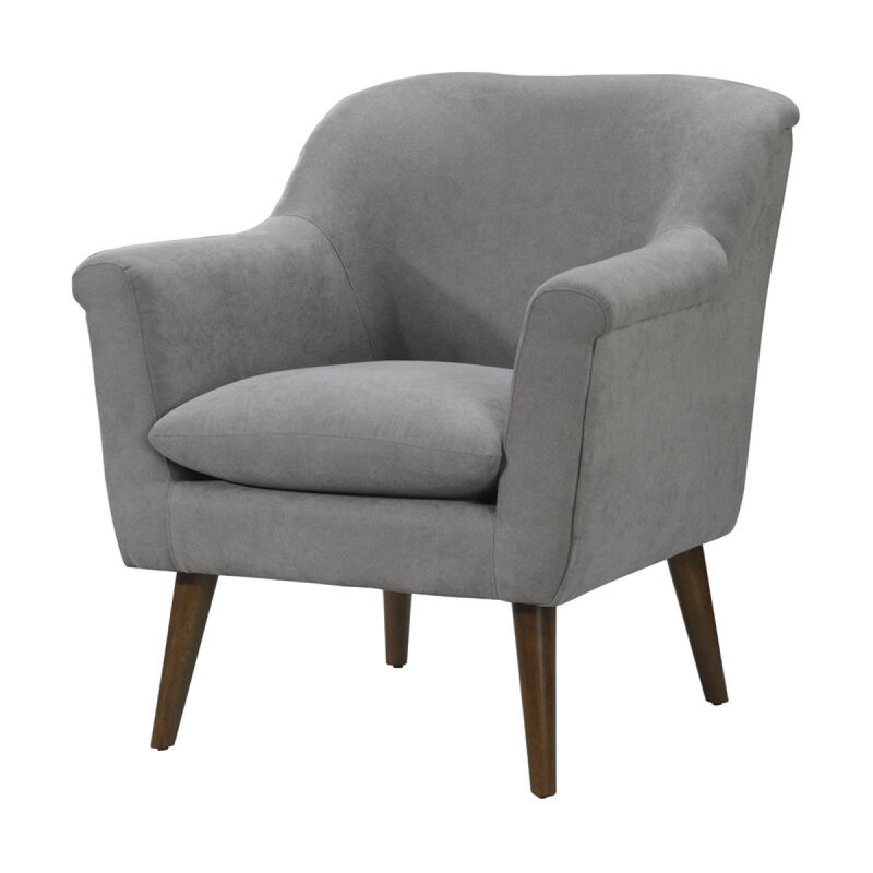 Shelby Steel Woven Fabric Oversized Armchair