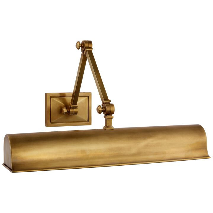 Jane 18" Double Library Light in Hand-Rubbed Antique Brass
