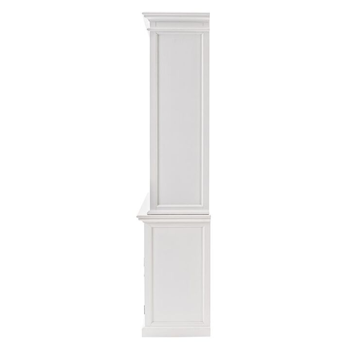 Belen Kox Classic White Kitchen Hutch Cabinet, Belen Kox