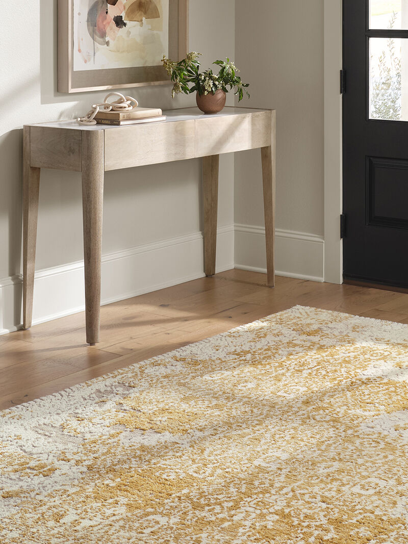 Lindsay LIS01 Gold/Antique White 7'9" x 9'9" Rug