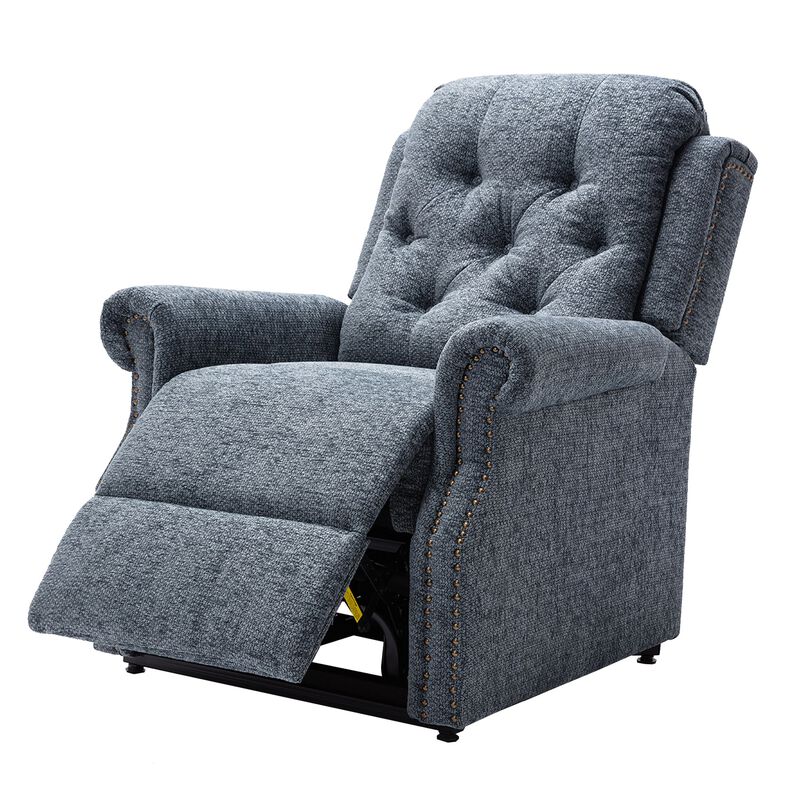 MONDAWE Power Recliner Chair Chenille Knit Fabric Upholstered Powered Reclining Massage Chair with with 8-Point Massage