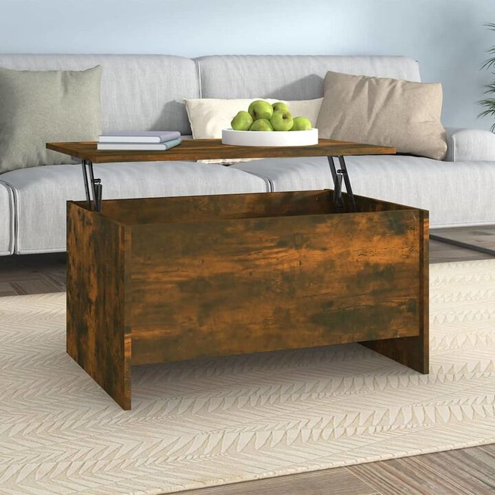 Coffee Table Smoked Oak 31.5"x21.9"x16.3" Engineered Wood