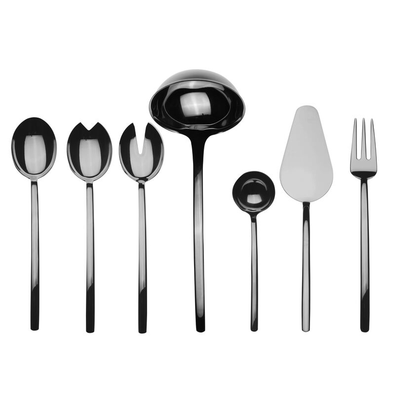 Due Black Gold Serving Set 7 Pieces