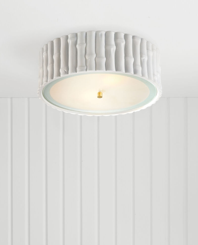 Frank Small Flush Mount in White