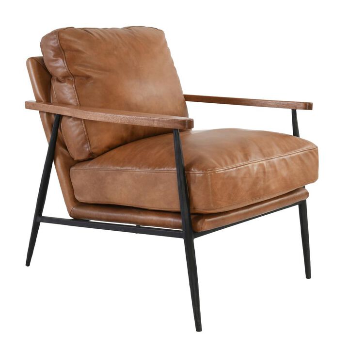 Belen Kox Angled Back Leather Club Chair, Belen Kox