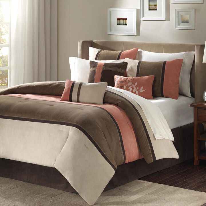 Belen Kox 7-Pieces Micro Suede Pieced Solid Comforter Set, Belen Kox