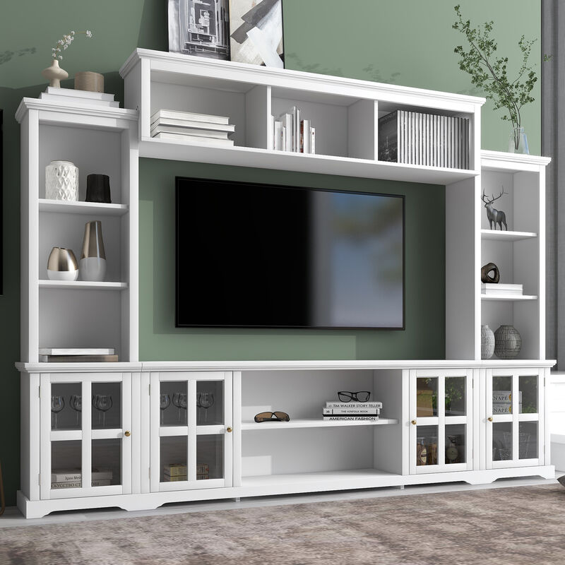 Merax Minimalism Entertainment Wall Unit TV Stand