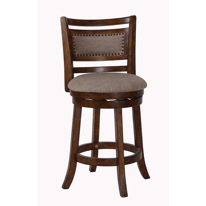 New Classic Furniture Aberdeen Brown Solid Wood Swivel Counter Stool (Set of 2)