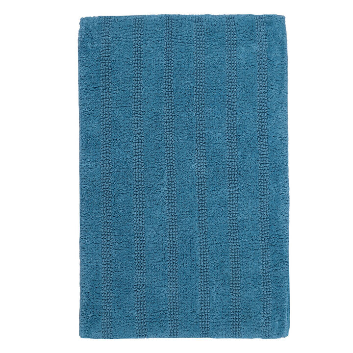 Knightsbridge Linear 220 GSF Reversible Bath Rug 24 x 40 - Aqua