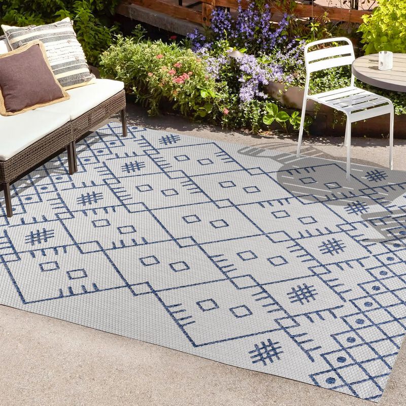 Boho Moroccan Indoor/Outdoor Area Rug