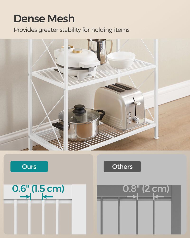 23.6" Wide Storage Rack with X Side Frames Cloud White