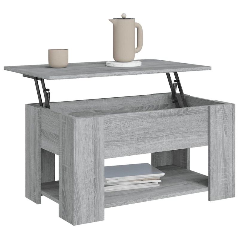 Coffee Table Gray Sonoma 31.1"x19.3"x16.1" Engineered Wood