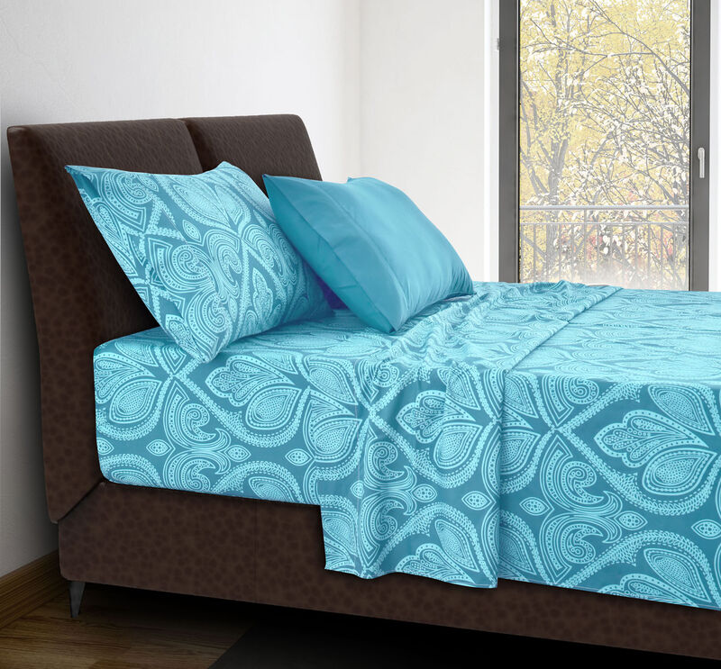 Lux Decor Collection Bed Sheets - Brushed Microfiber Paisley Sheet Set