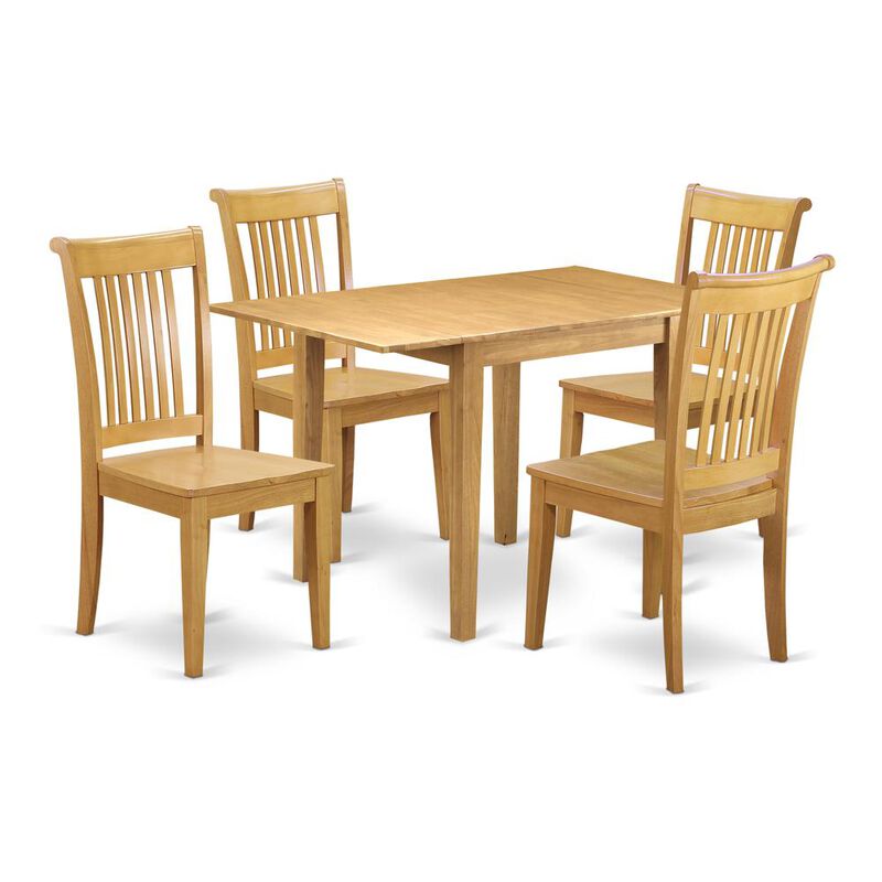 Dining Room Set Oak, NDPO5-OAK-W