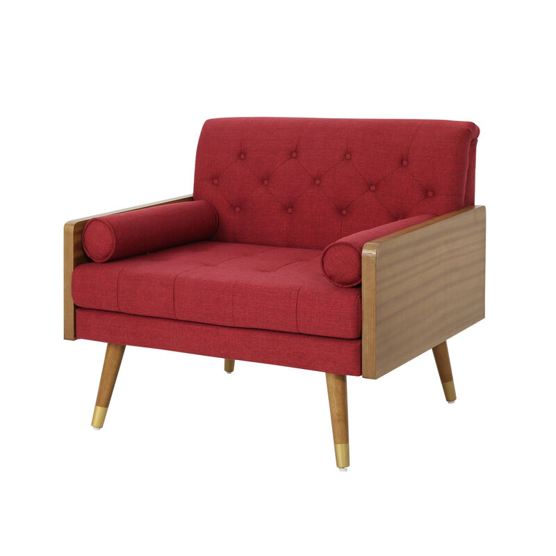 Merax Wooden Frame Soft Cushion Sofa Chair