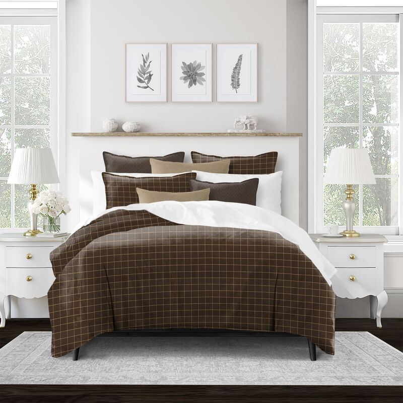 6ix Tailors Fine Linens Ansible Chocolate Comforter Set