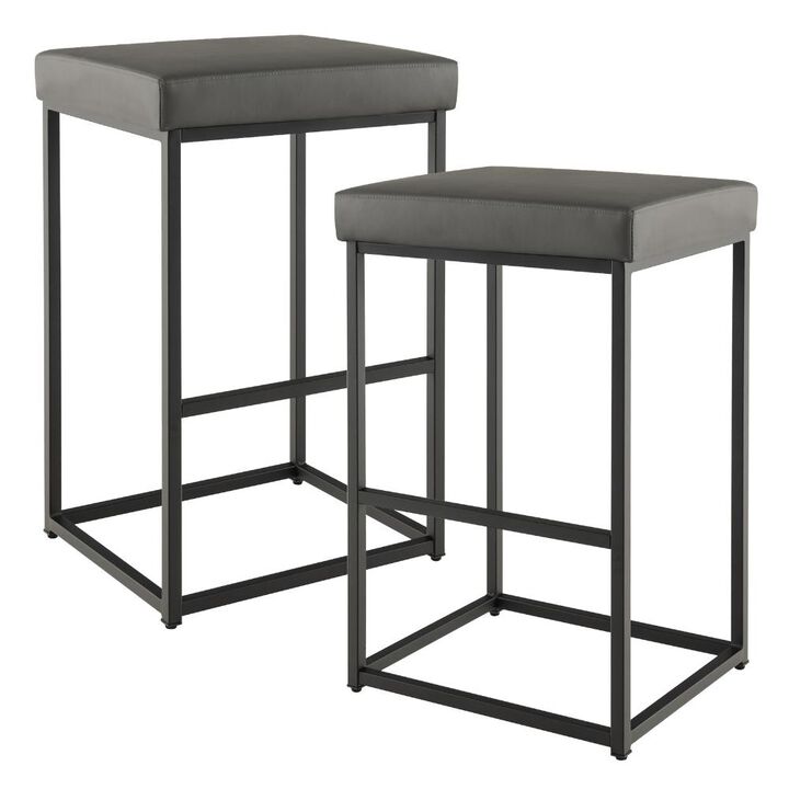 30 Inch Barstools Set of 2 with PU Leather Cover