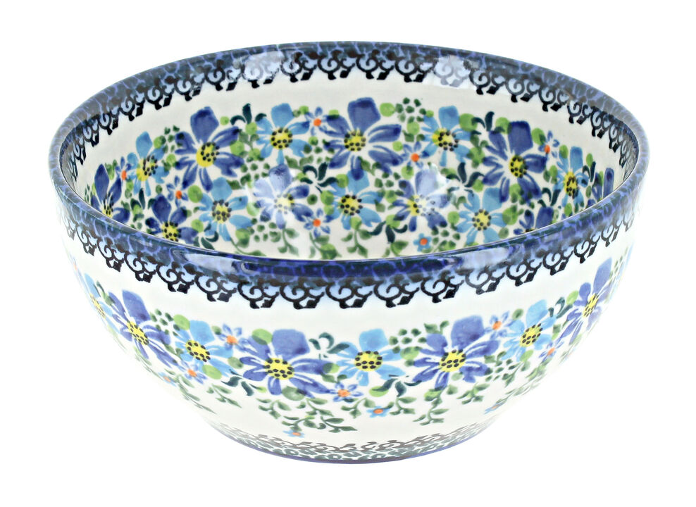 Blue Rose Polish Pottery Morning Medley Cereal/Soup Bowl