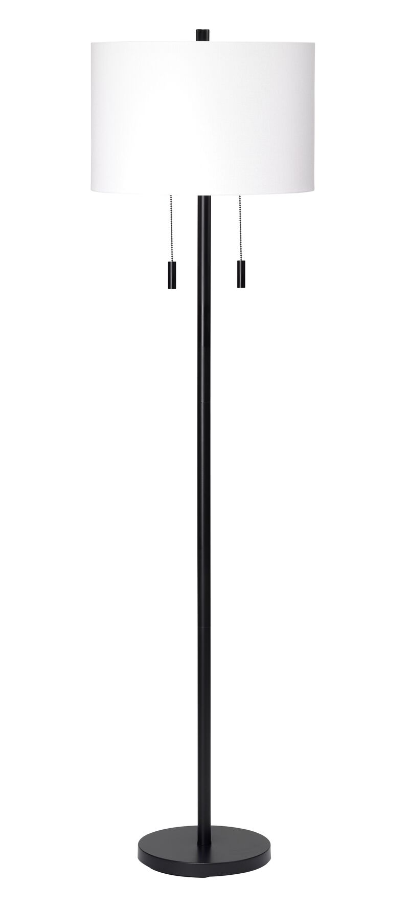 Lincoln 2-Light Black Metal Floor Lamp