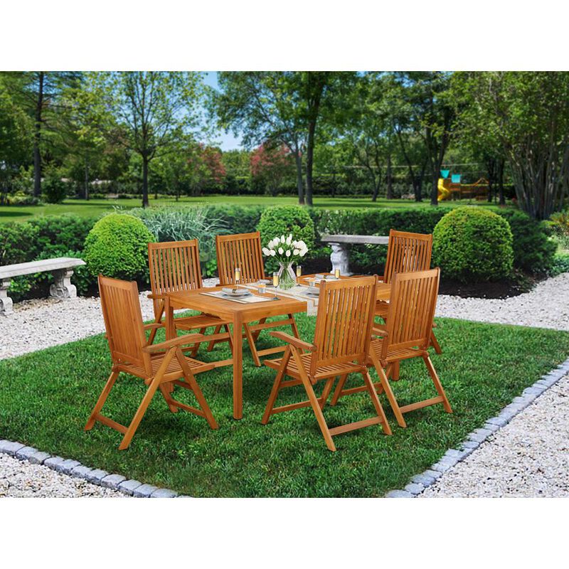 Wooden Patio Set Natural Oil