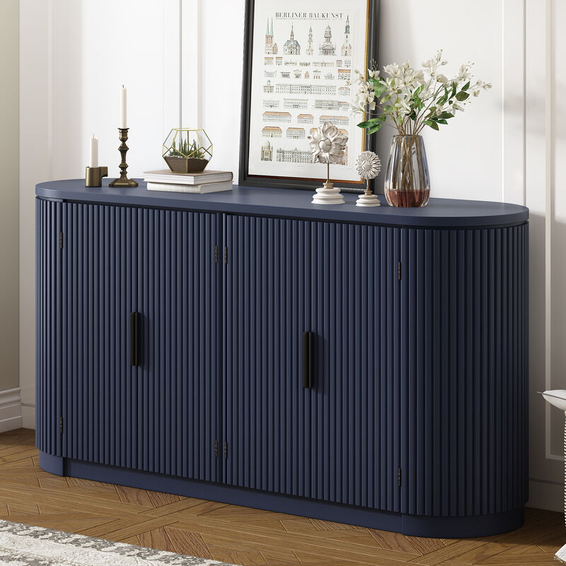 Merax Classic Storage Cabinet with Metal Handles