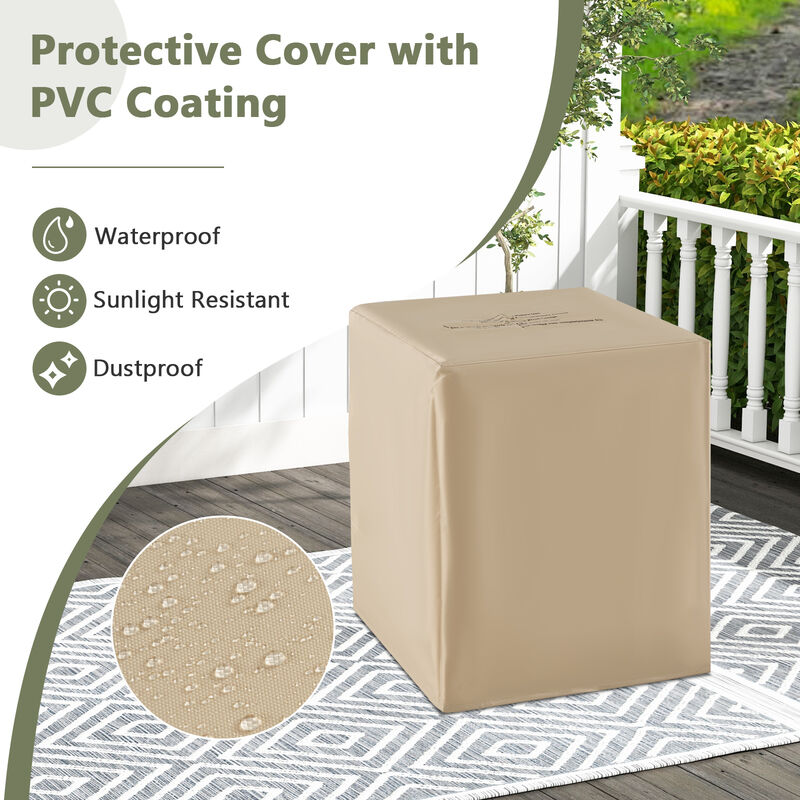 2-in-1 Gas Tank Holder Side Table with Protective Cover