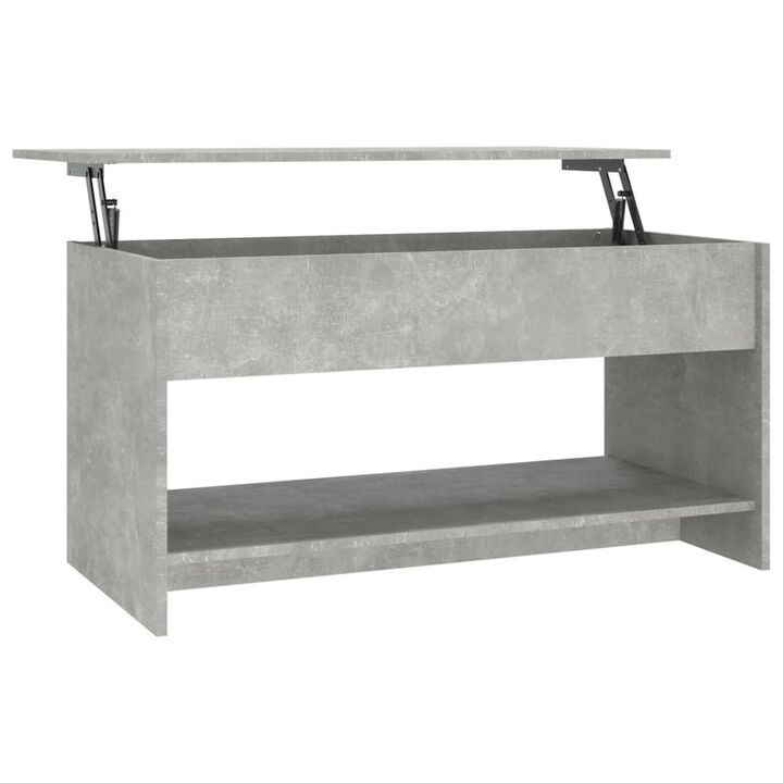 Coffee Table Concrete Gray 40.2"x19.7"x20.7" Engineered Wood