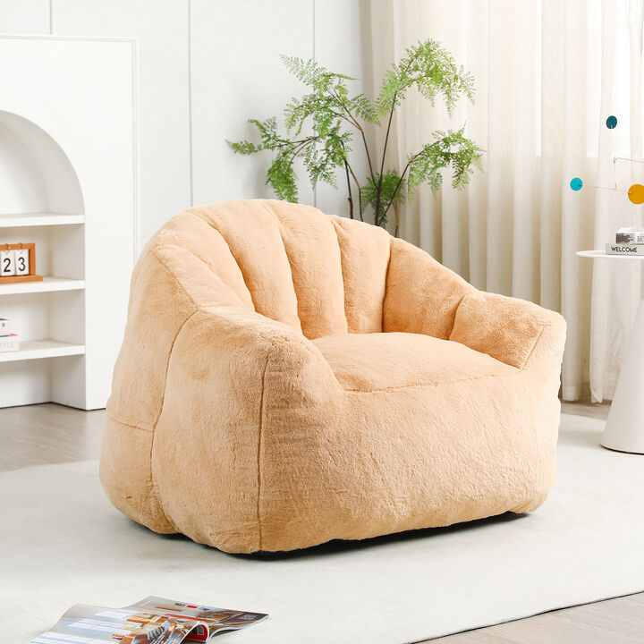Beanbag Chair, Bean Bag Sofa Chair With Armrests Stuffed High-Density Foam, Lazy Sofa