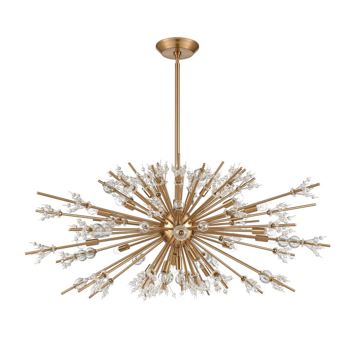 Starburst 48'' Wide 29-Light Gold Chandelier