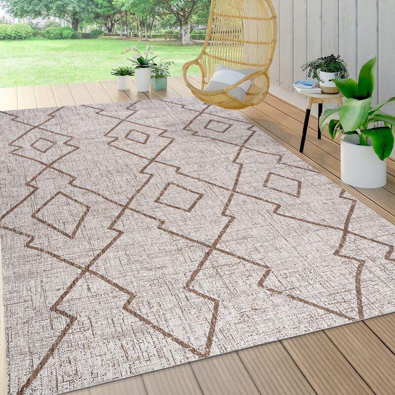 Carwa Tribal Diamond Trellis Indoor/Outdoor Area Rug