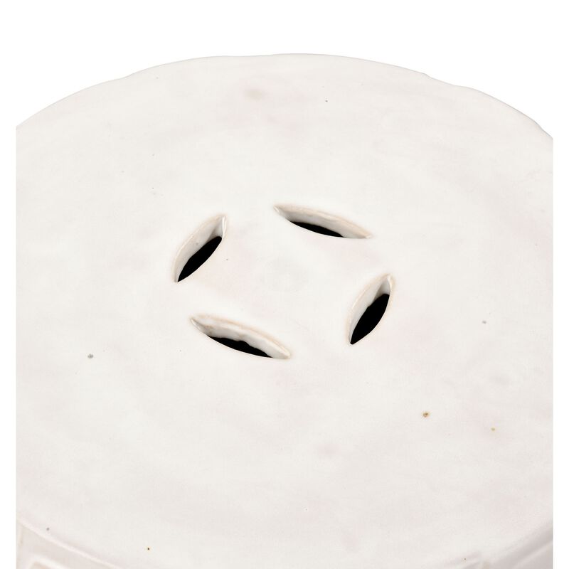 Cambeck White Accent Stool