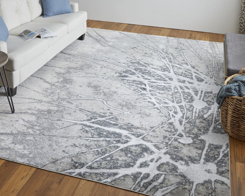 Astra 39L5F Gray/Silver/Ivory 1'8" x 2'10" Rug