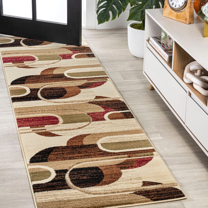 Tamara Retro Abstract Arches Area Rug