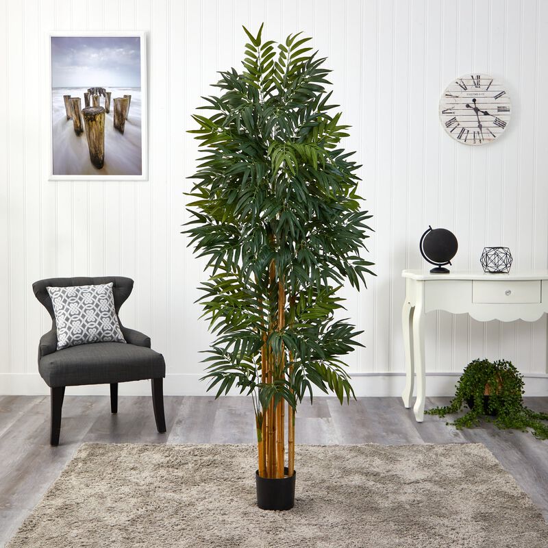 HomPlanti 5.5 Feet Phoenix Artificial Palm tree with Natural Trunk